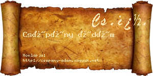 Csépány Ádám névjegykártya